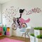 Girl Wall Decals for Kids Room | Wall Art Stickers with Butterflies and Flowers for Girls Bedroom Decor | Peel and Stick Girls Room Decorations for Nursery or Playroom